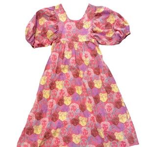 Colorful Patterned Midi Dress